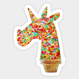 Sprinkled Unicorn Ice Cream Sticker